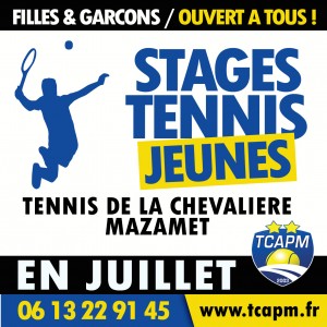 TCAPM - VISUEL CARRE STAGE TENNIS JEUNES ETE 2014