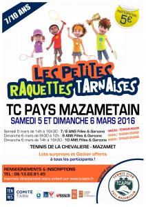 TCAPM - Affiche Petites Raquettes Tarnaises 2016